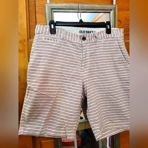 Old Navy Burgundy and white shorts